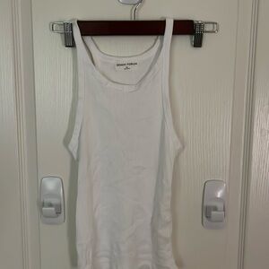 Denim forum (aritzia) white tank top size XXS
